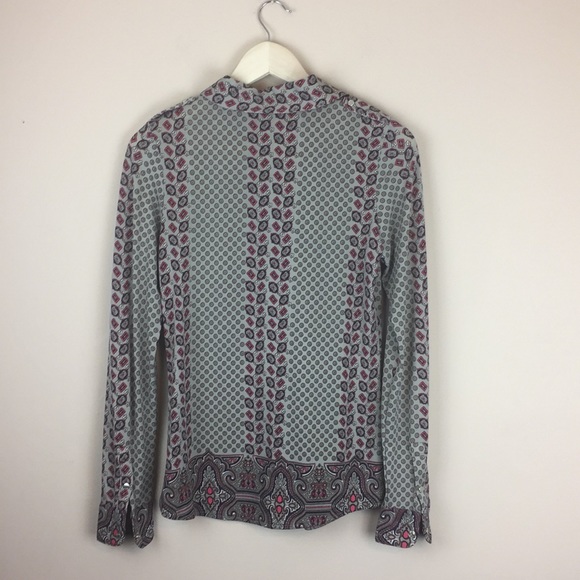 BCBGMaxAzria Blouse Size Small Gray and Pink $158 - Picture 2 of 4